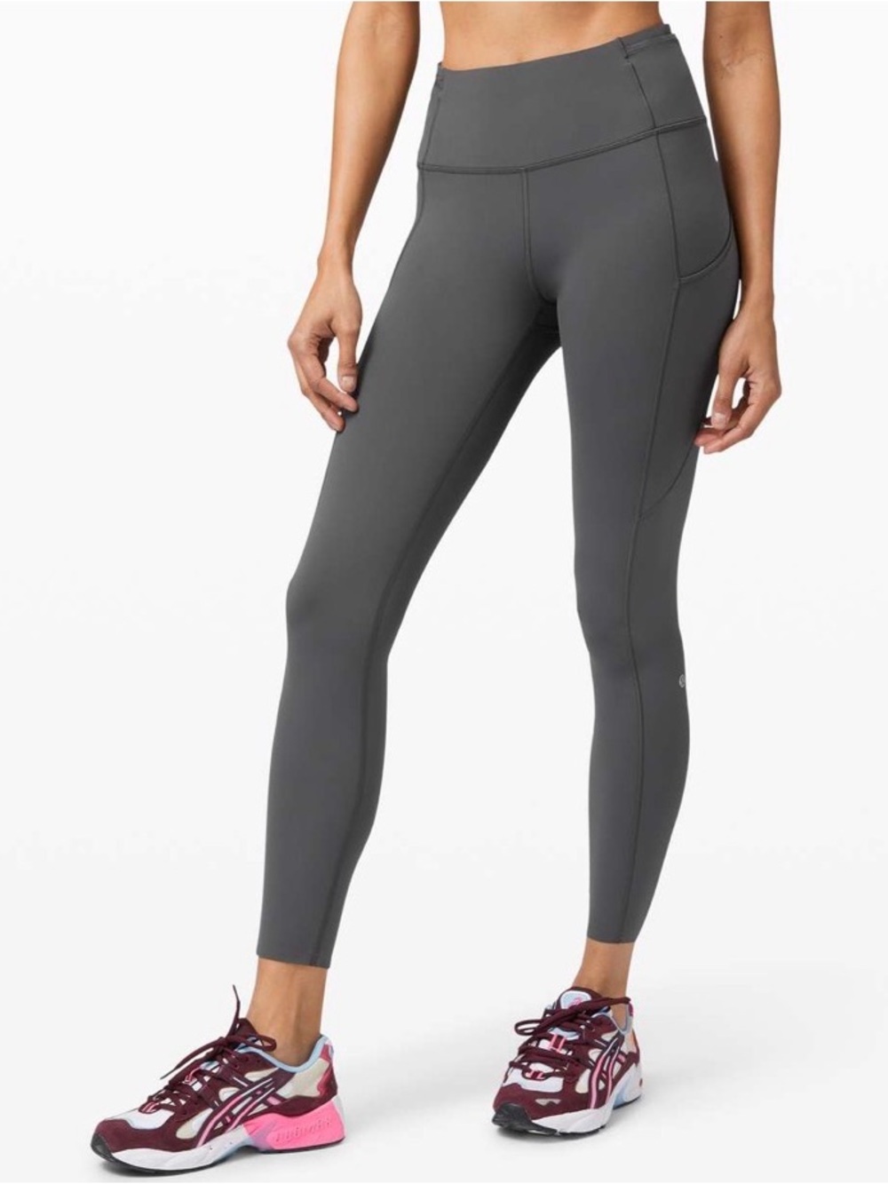 Lululemon Fast and Free Tight II 25" *Non-Reflective Nulux Graphite Grey size 4